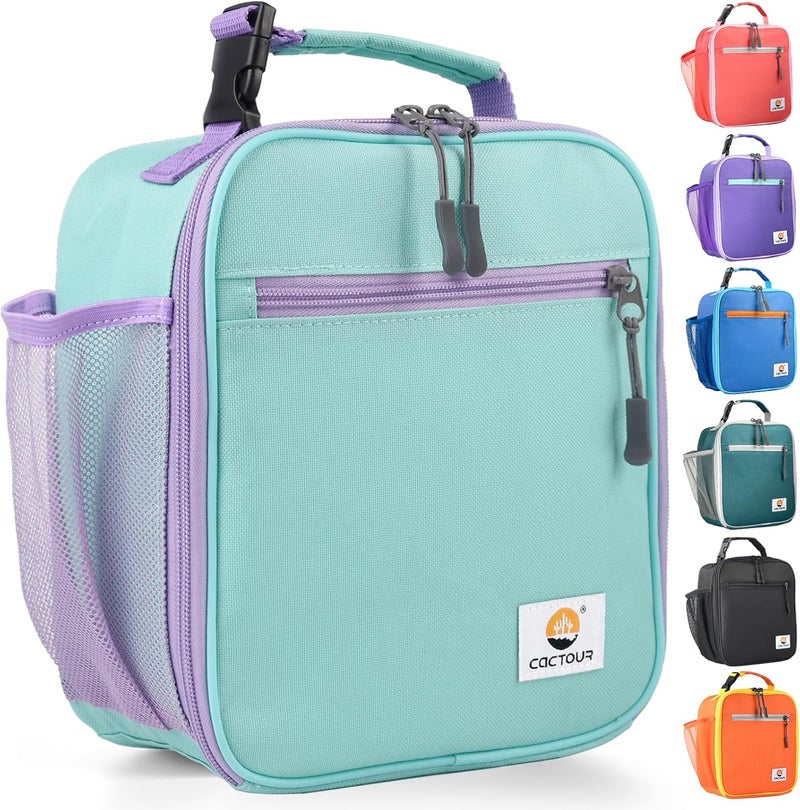 CaCTOUR Lunch Box Kids,Premium Insulated Lunch Bag for Girls Boys,Soft Bag Mini Cooler Back to School Thermal Reusable Lunch Bag for Work School Picnic (Light Green) - Image 1